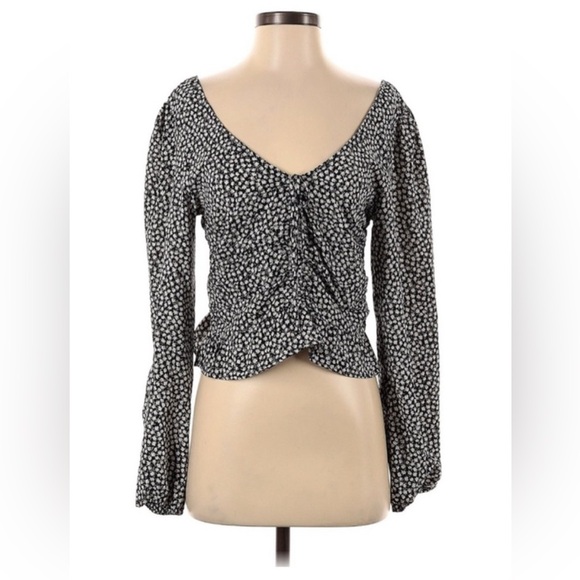 H&M Black and White Patterned Blouse - Picture 1 of 2